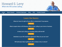 Tablet Screenshot of howardlevyirslawyer.com